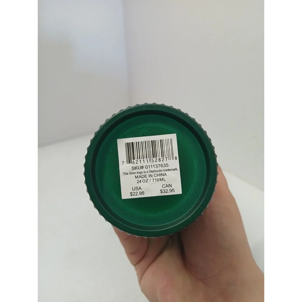 Starbucks 2022 Green Waxberry Ombre Gradient‎ Studded 24oz Venti Tumbler NEW
